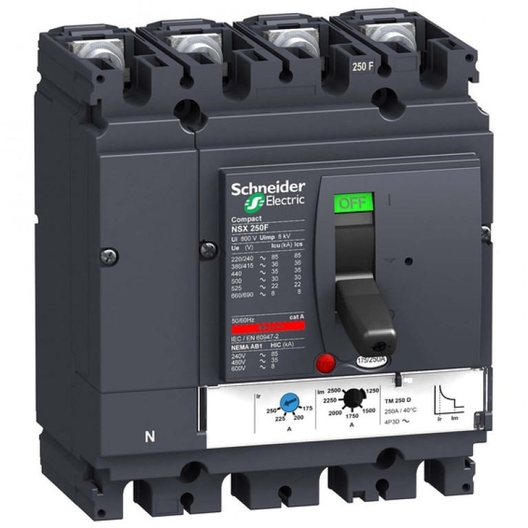 Силовой автомат Schneider Electric Compact NSX TM, 50кА, 4P, 250А, LV431850