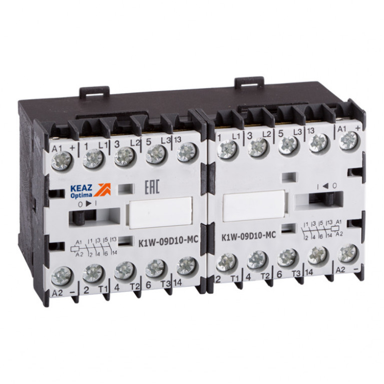 Мини-контактор реверсивный КЭАЗ OptiStart 6P 9А //24В DC, 117371