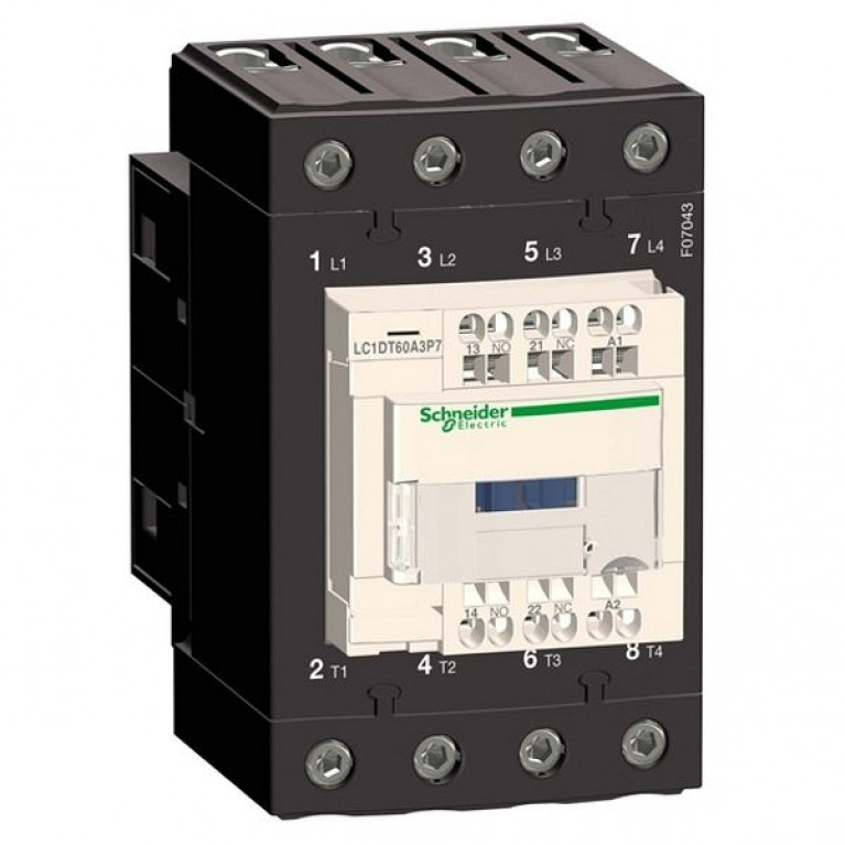 Контактор Schneider Electric TeSys LC1D EVERLINK 4P 60А 440//230В AC 18.5кВт, LC1DT60A3P7
