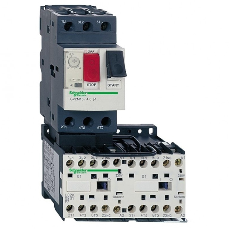 Реверсивный пускатель Schneider Electric TeSys GV2ME 10А, 4кВт 400//, GV2ME14K2M7