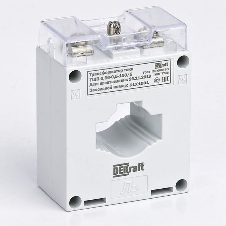 Трансформатор тока DEKraft 100//5А 5ВА, кл.т. 0,5, 50134DEK