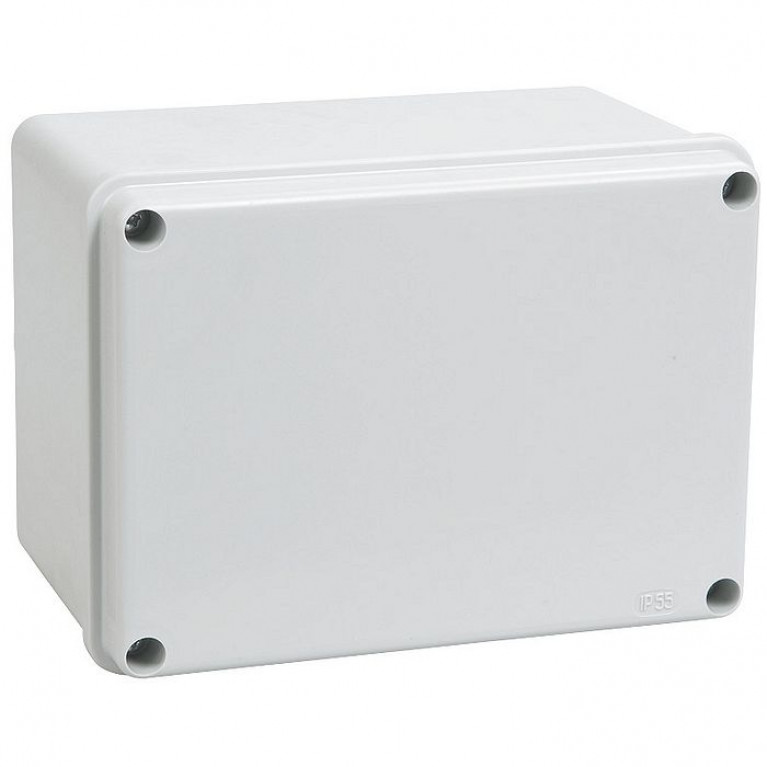 Коробка КМ41261 распаячная для о//п 150х110х85 мм IP44 (RAL7035, гладкие стенки)