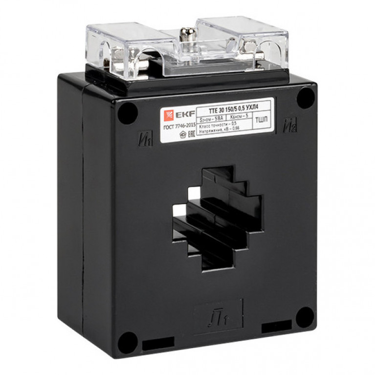 Шинный трансформатор тока EKF 250//5А 5ВА, кл.т. 0,5, tte-30-250