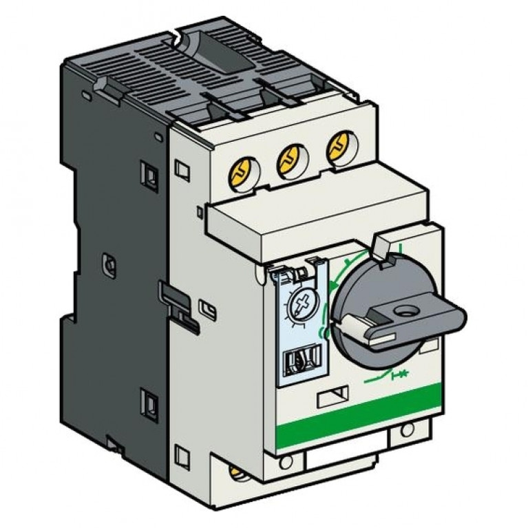 Силовой автомат для защиты двигателя Schneider Electric TeSys GV2 6.3А 3P, термомагнитный расцепитель, GV2P10AE11TQ