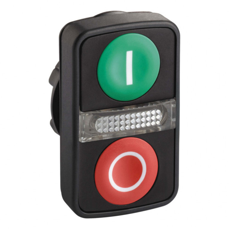 ГОЛОВКА КНОПКИ ДВОЙНАЯ С МАРКИРОВК + LED ZB5AW7A3741
