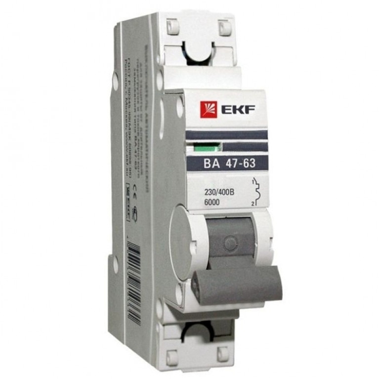 Автоматический выключатель EKF PROxima 1P 25А (B) 6кА, mcb4763-6-1-25B-pro