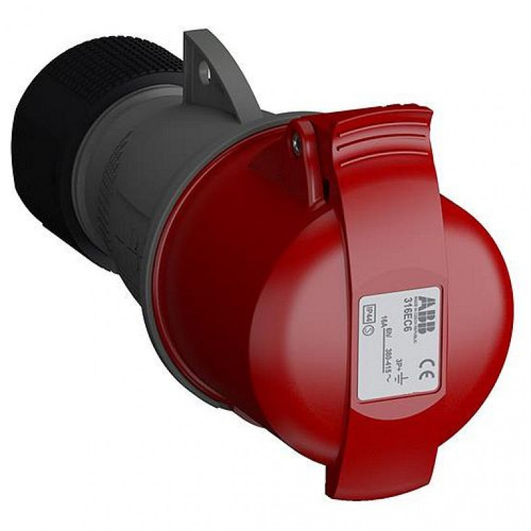 2CMA102012R1000 Розетка кабельная Easy&Safe 316EC6,16А,3P+E,IP44,6ч