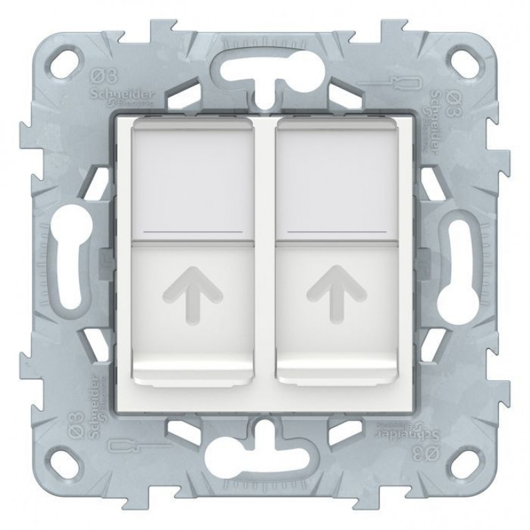 Розетка компьютерная RJ45 Cat.6 Schneider Electric UNICA NEW, белый, NU542418