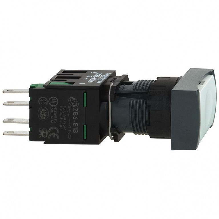 Кнопка Schneider Electric Harmony 16 мм, IP65, Белый, XB6DA11B