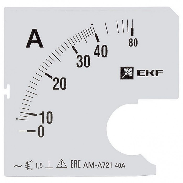 Шкала сменная для A721 40//5А-1,5 EKF PROxima