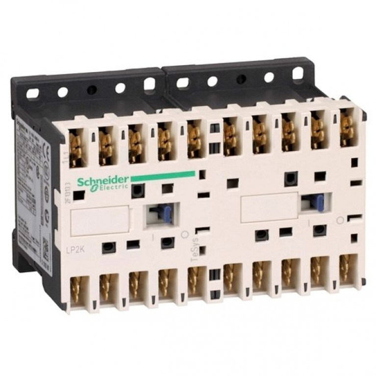 Реверсивный контактор Schneider Electric TeSys LP2K 3P 6А 400//24В DC 2.2кВт, LP2K06107BD
