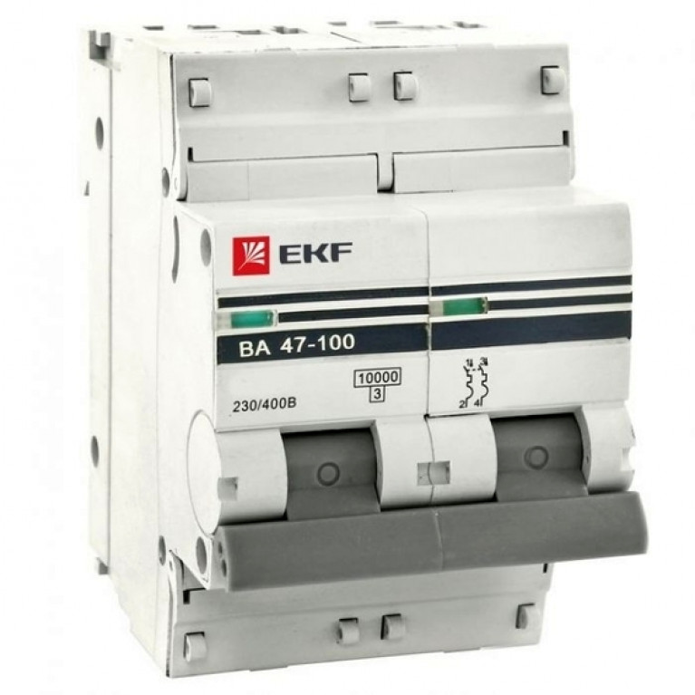 Автоматический выключатель EKF PROxima 2P 40А (D) 10кА, mcb47100-2-40D-pro