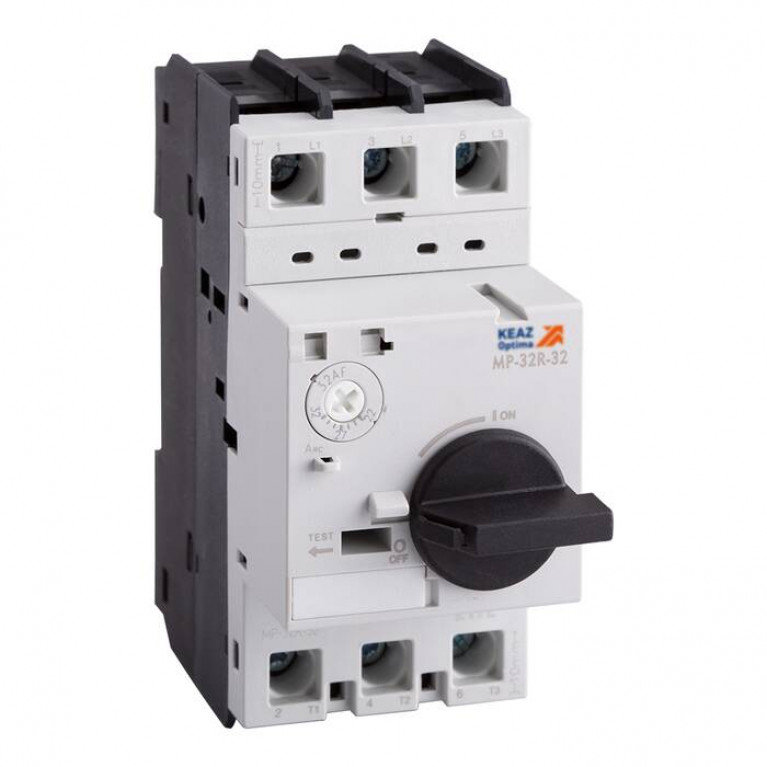Силовой автомат для защиты двигателя КЭАЗ OptiStart MP-32R 0.4А 3P, термомагнитный расцепитель, 115762