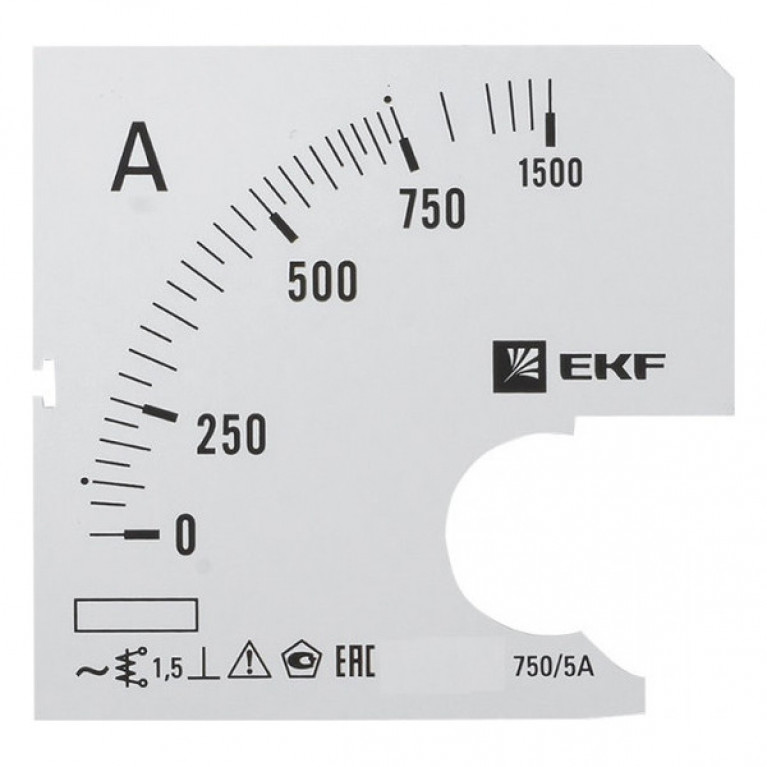 Шкала сменная для A961 750//5А-1,5 EKF PROxima