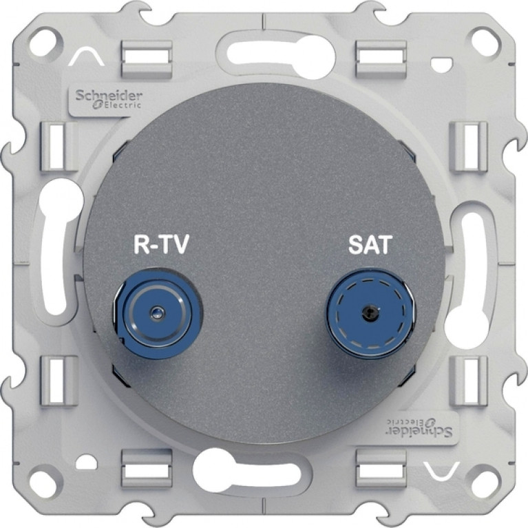 Розетка TV-SAT Schneider Electric ODACE, одиночная, алюминий, S53R454