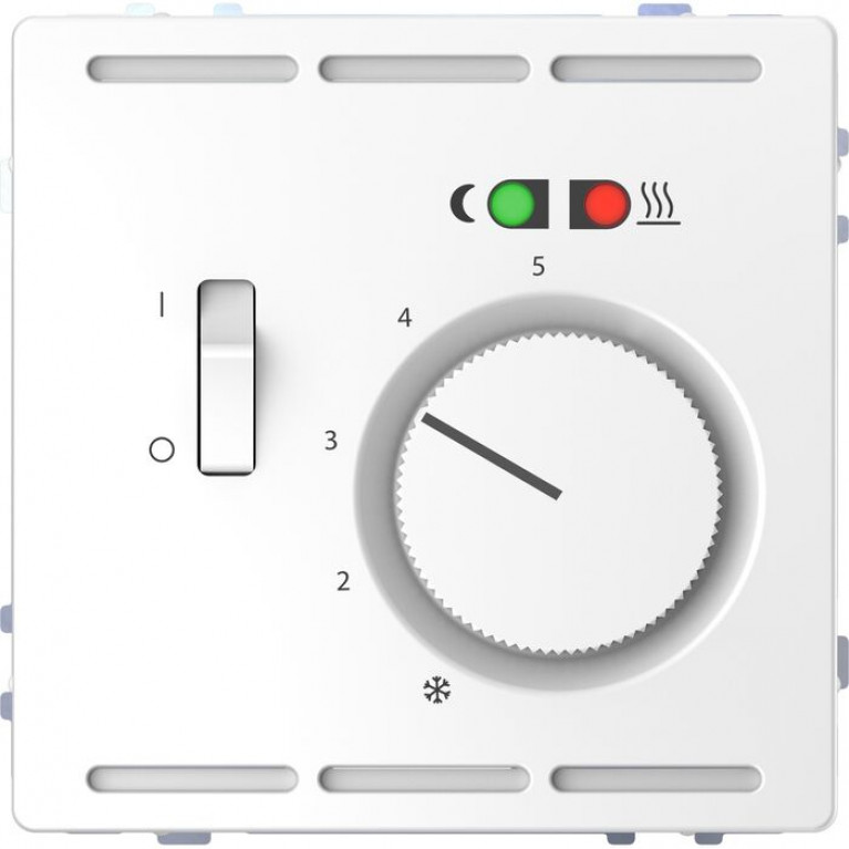 Термостат для теплого пола Schneider Electric MERTEN D-LIFE, с датчиком, белый лотос, MTN5764-6035