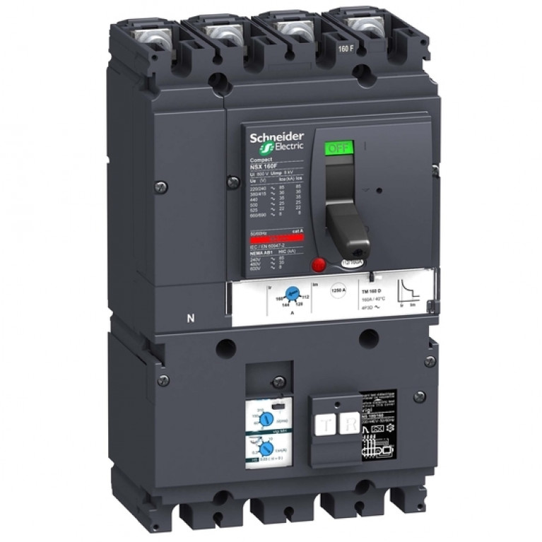 Силовой автомат Schneider Electric Compact NSX TM-D, 36кА, 4P, 160А, LV430940