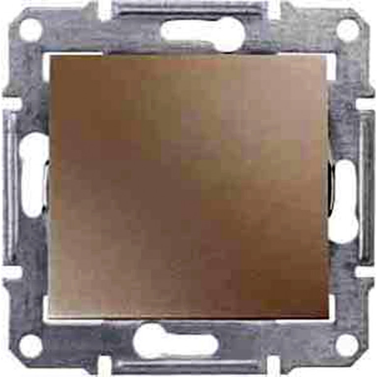 Переключатель 1-клавишный Schneider Electric SEDNA, скрытый монтаж, титан, SDN0400468