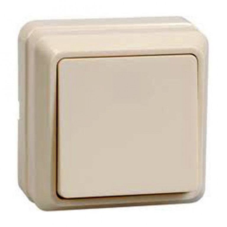 Выключатель 1-клавишный кнопочный IEK ОКТАВА, кремовый, EVO13-K33-10-DC