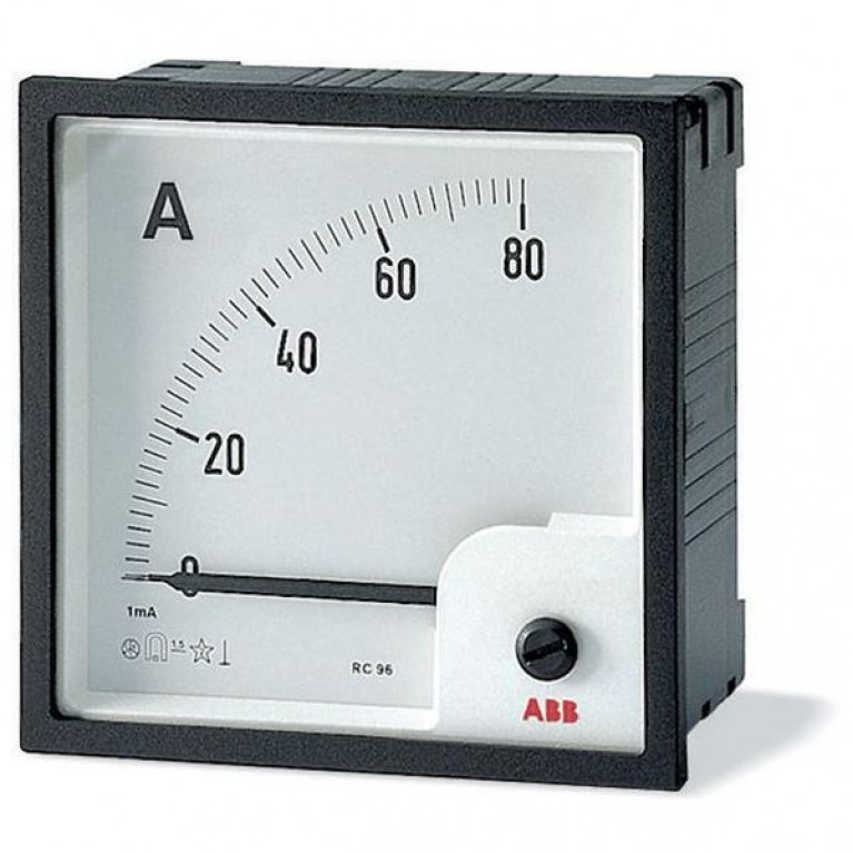 Амперметр щитовой ABB AMT 40А AC, аналоговый, кл.т. 1,5, 2CSG313090R4001