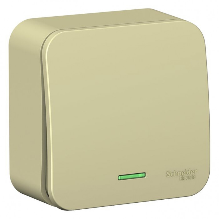 Переключатель 1-клавишный Schneider Electric BLANCA, открытый монтаж, бежевый, BLNVA106117