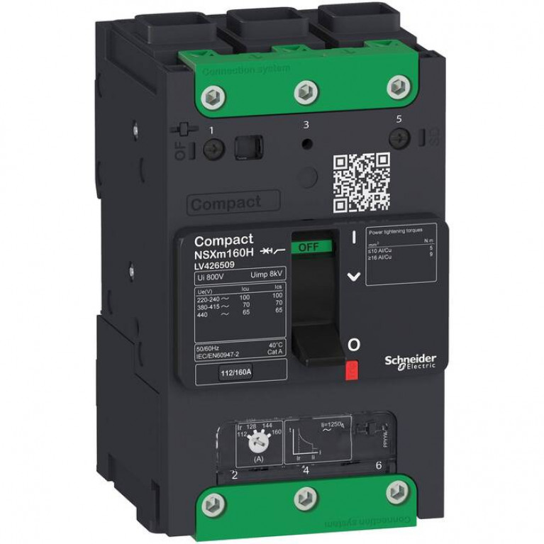 Силовой автомат Schneider Electric Compact NSXm, 70кА, 3P, 160А, LV426509