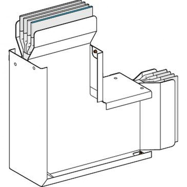 СЕКЦИЯ УГЛОВАЯ НА РЕБРО, 3L+N+PE, Al, 1250А