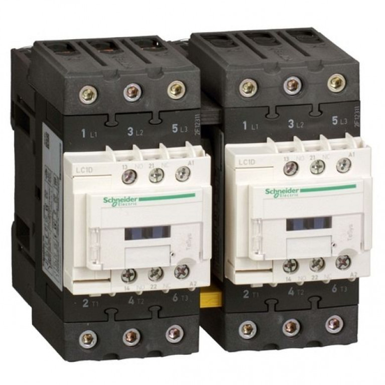 Реверсивный контактор Schneider Electric TeSys LC2D EVERLINK 3P 65А 440//12В DC 30кВт, LC2D65AJD