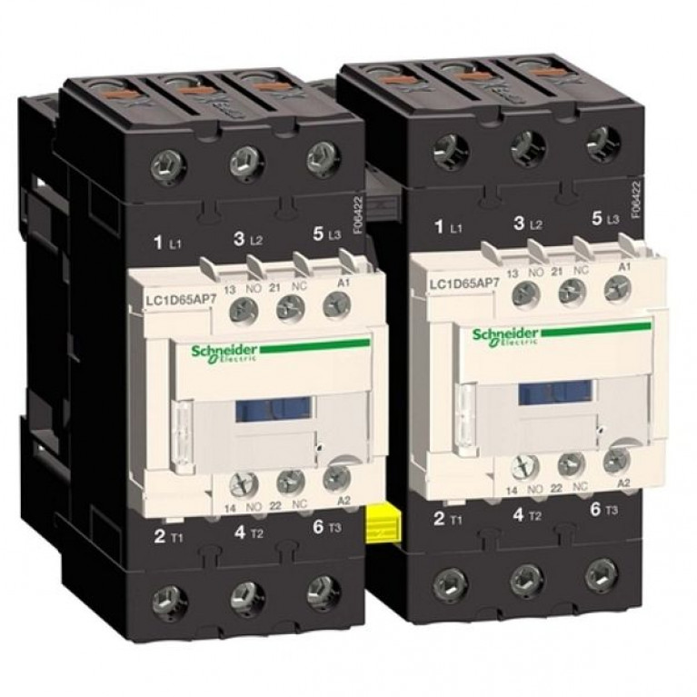 Реверсивный контактор Schneider Electric TeSys LC2D EVERLINK 3P 65А 440//230В AC 30кВт, LC2D65AP7