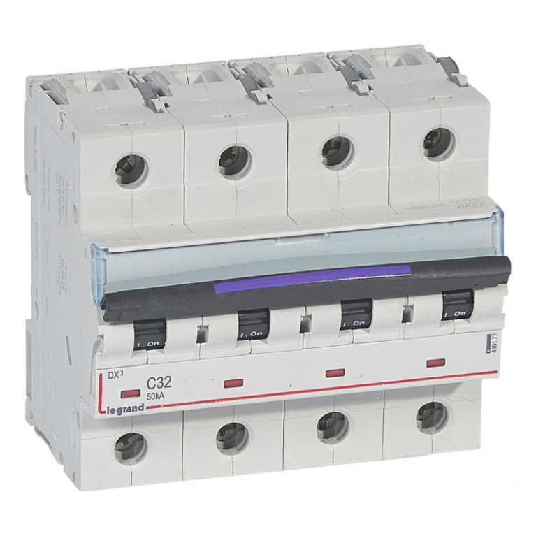 Автоматический выключатель Legrand DX³ 4P 32А (C) 50кА, 410177