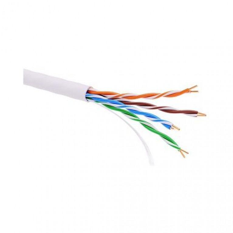 Информационный кабель неэкранированный U//UTP 4х2 CAT5E, LSZH, белый (упак. 305пог. м)