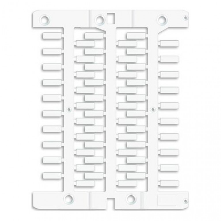 Маркировка для провода, жесткая, для трубочек. 4х12мм. Белая (упак. 1500шт)