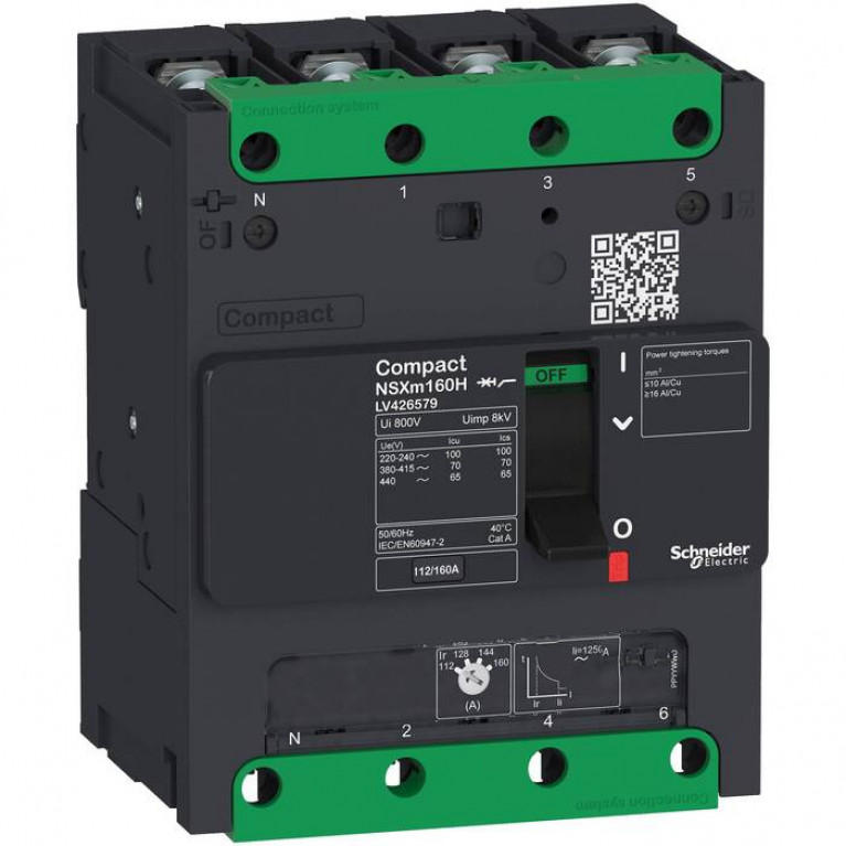 Силовой автомат Schneider Electric Compact NSXm, 50кА, 4P, 100А, LV426477