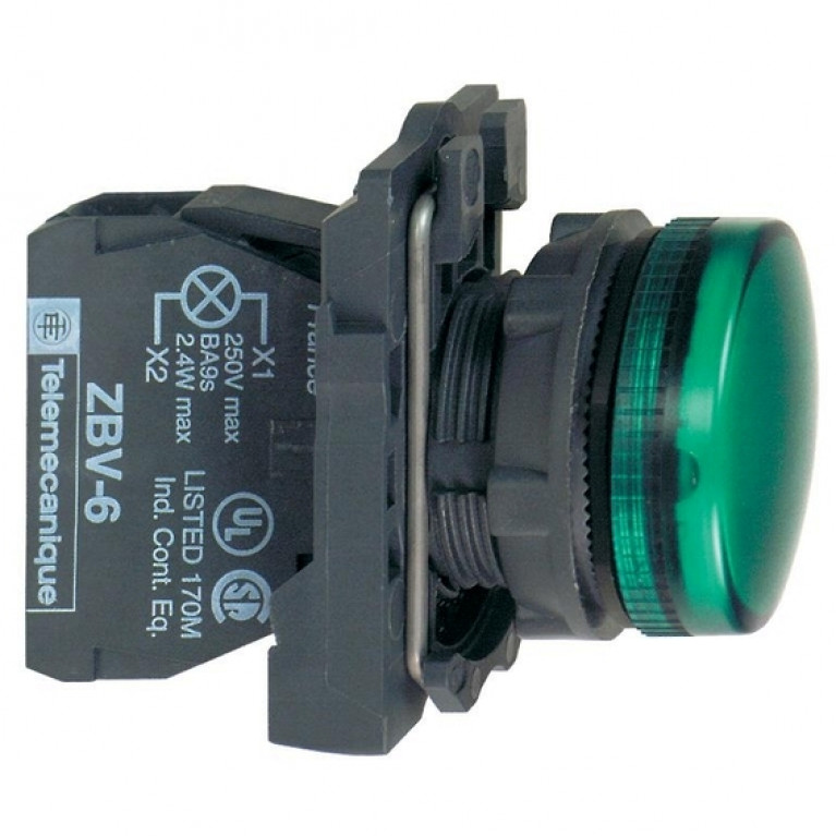 Лампа сигнальная Schneider Electric Harmony, 22мм, 220В, AC, Зеленый, XB5AVM3