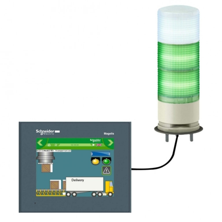Световая колонна Schneider Electric Harmony XVC, 60 мм, Мультицветный, XVGU3SWV