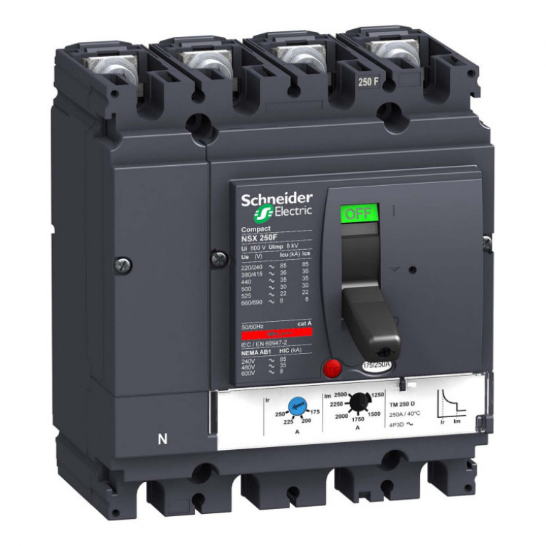 Силовой автомат Schneider Electric Compact NSX, 36кА, 4P, 250А, LV431640