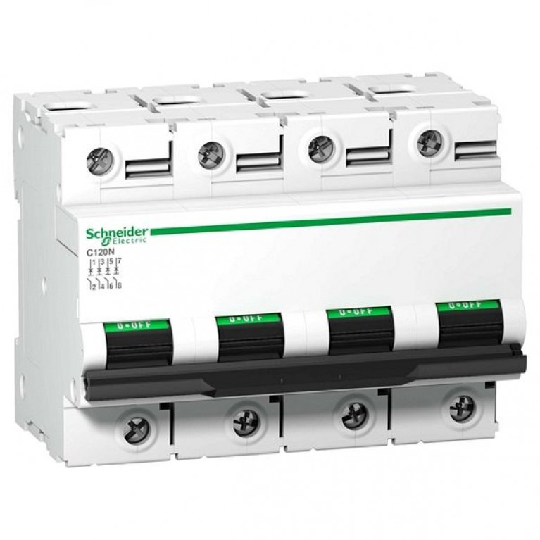 Автоматический выключатель Schneider Electric Acti9 4P 125А (D) 10кА, A9N18393