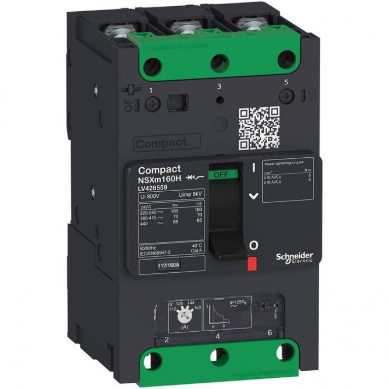 Силовой автомат Schneider Electric Compact NSXm, 36кА, 3P, 160А, LV426359