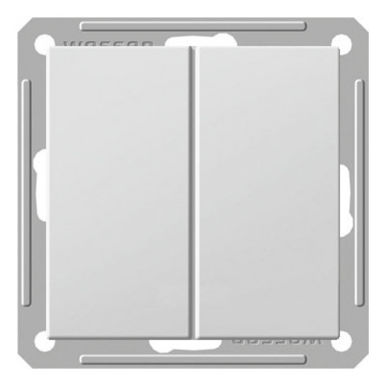 Выключатель 2-клавишный Schneider Electric W59, скрытый монтаж, белый, VS516-252-1-86