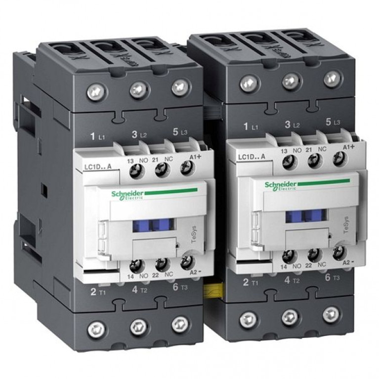 Реверсивный контактор Schneider Electric TeSys LC2D EVERLINK 3P 65А 440//24В DC 30кВт, LC2D65ABD