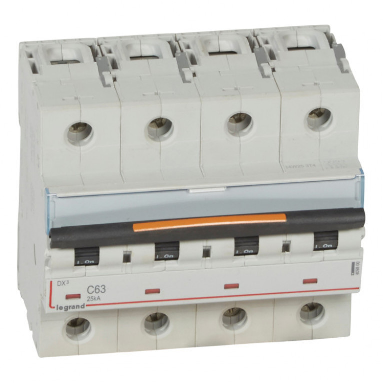 Автоматический выключатель Legrand DX³ 4P 63А (C) 25кА, 409800