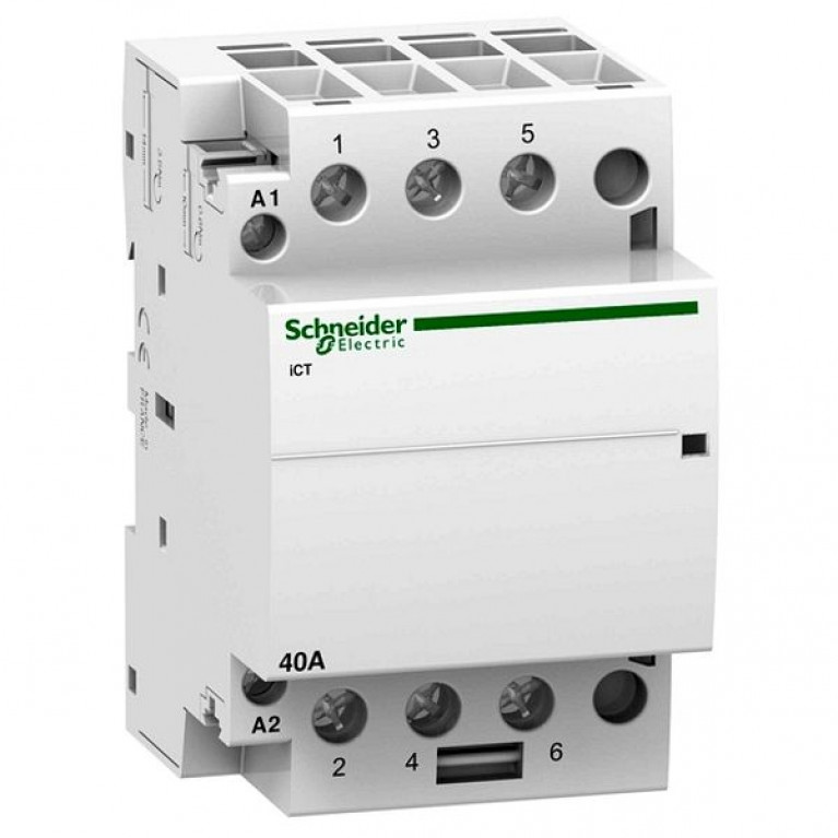 Модульный контактор Schneider Electric iCT 3P 40А 400//240В AC, A9C20643