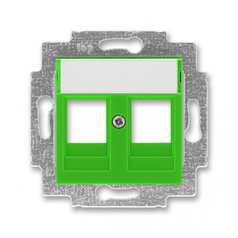 Накладка на розетку информационную ABB LEVIT, зеленый, 2CHH291018A4067