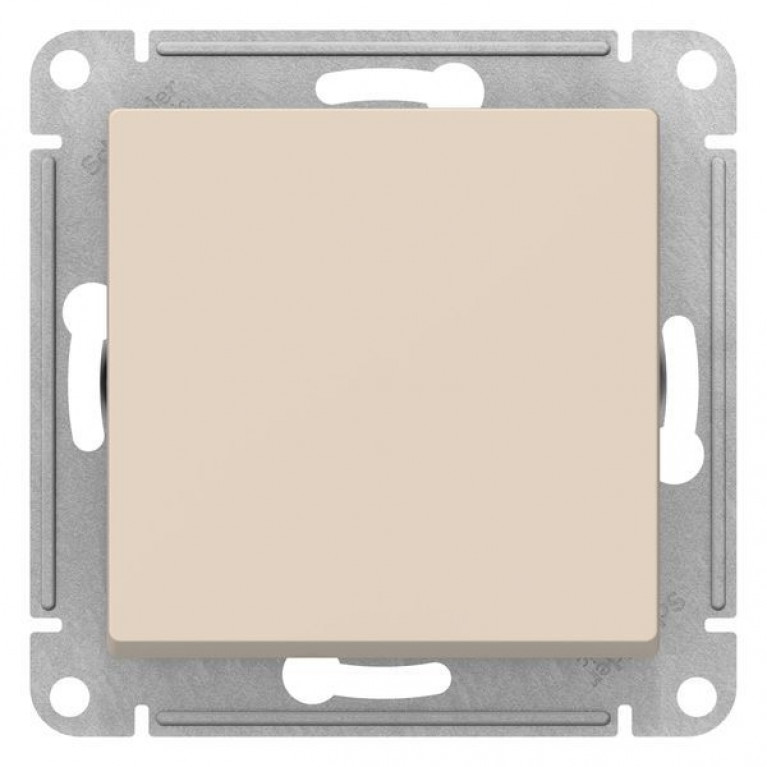 Переключатель 1-клавишный Schneider Electric ATLASDESIGN, скрытый монтаж, бежевый, ATN000261