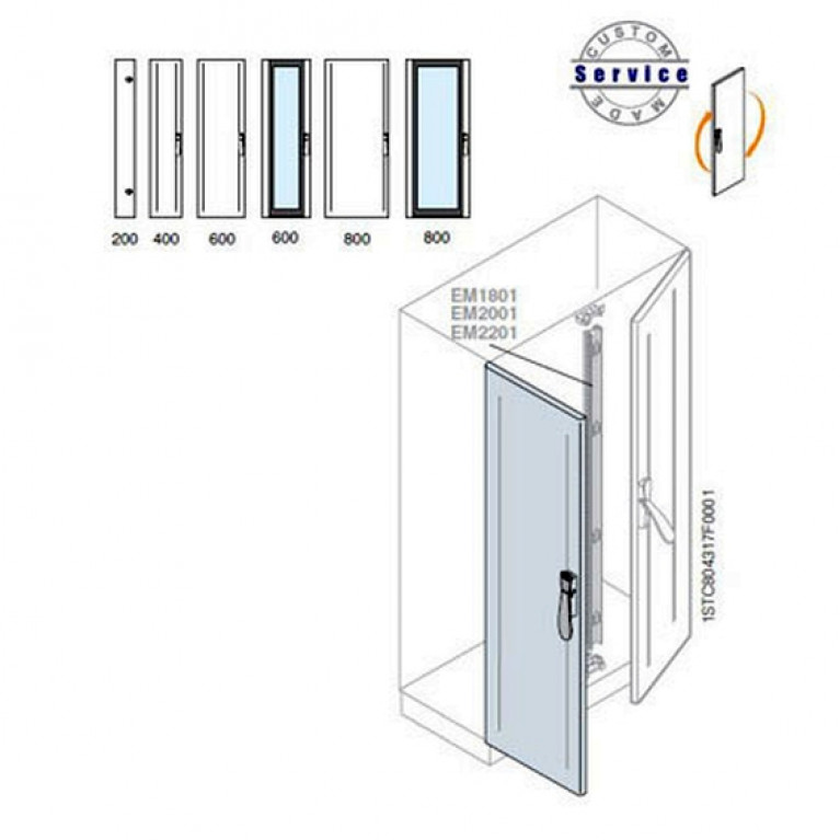 Створка двойной двери 2200x500мм ВхШ