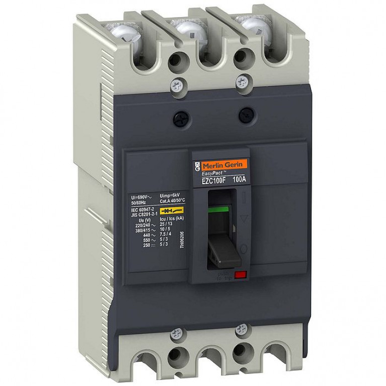 Силовой автомат Schneider Electric Easypact EZC TM-D, 10кА, 3P, 60А, EZC100F3060