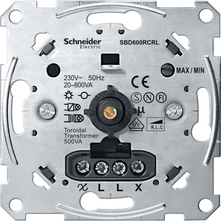 Механизм поворотного светорегулятора-переключателя Schneider Electric коллекции Merten, 600 Вт, MTN5139-0000