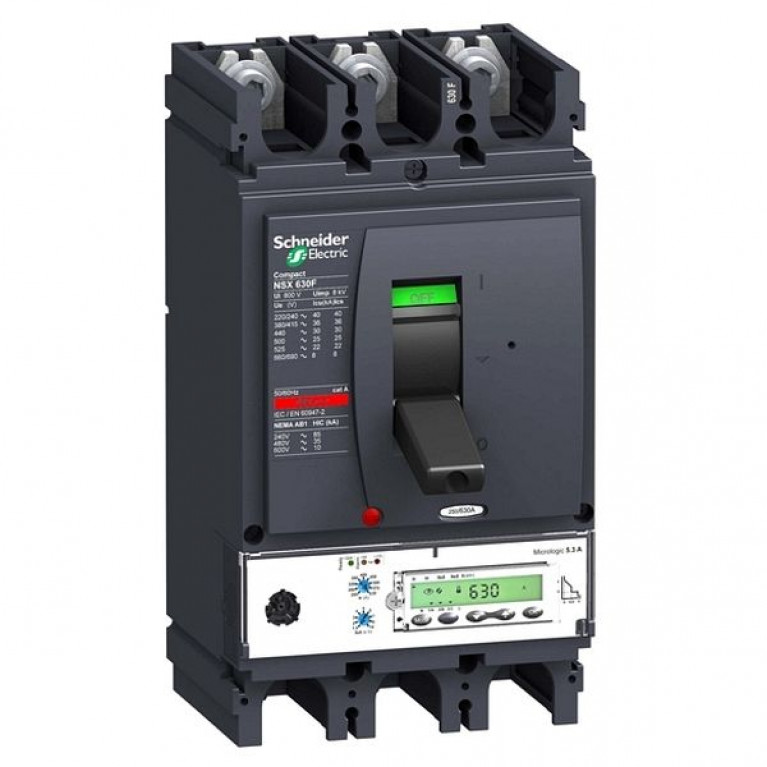 Силовой автомат Schneider Electric Compact NSX Micrologic 5.3 A, 50кА, 3P, 630А, LV432899