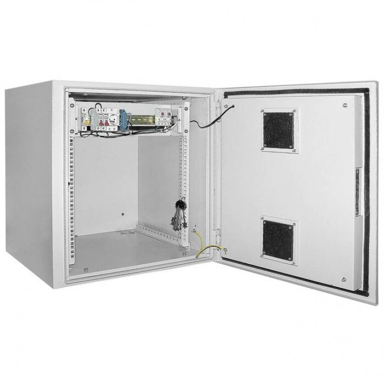 ITK Шкаф уличный 19 12U 650x600, IP55 металл дверь, серый