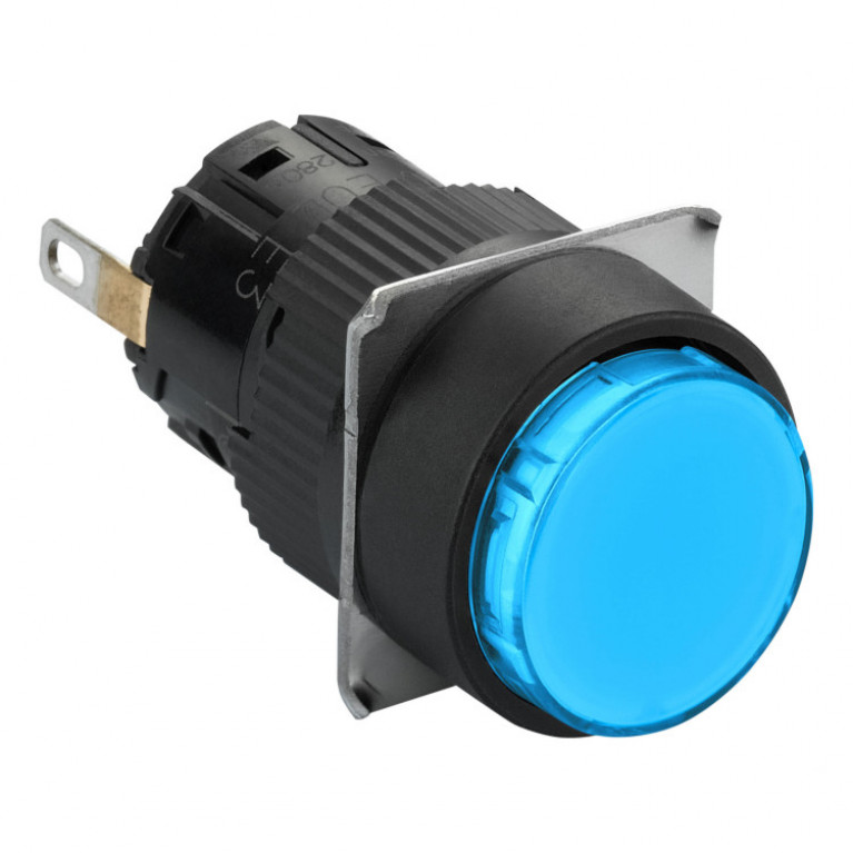 СИГН. ЛАМПА, 24В, СИНЯЯ, 16 ММ, LED,IP65